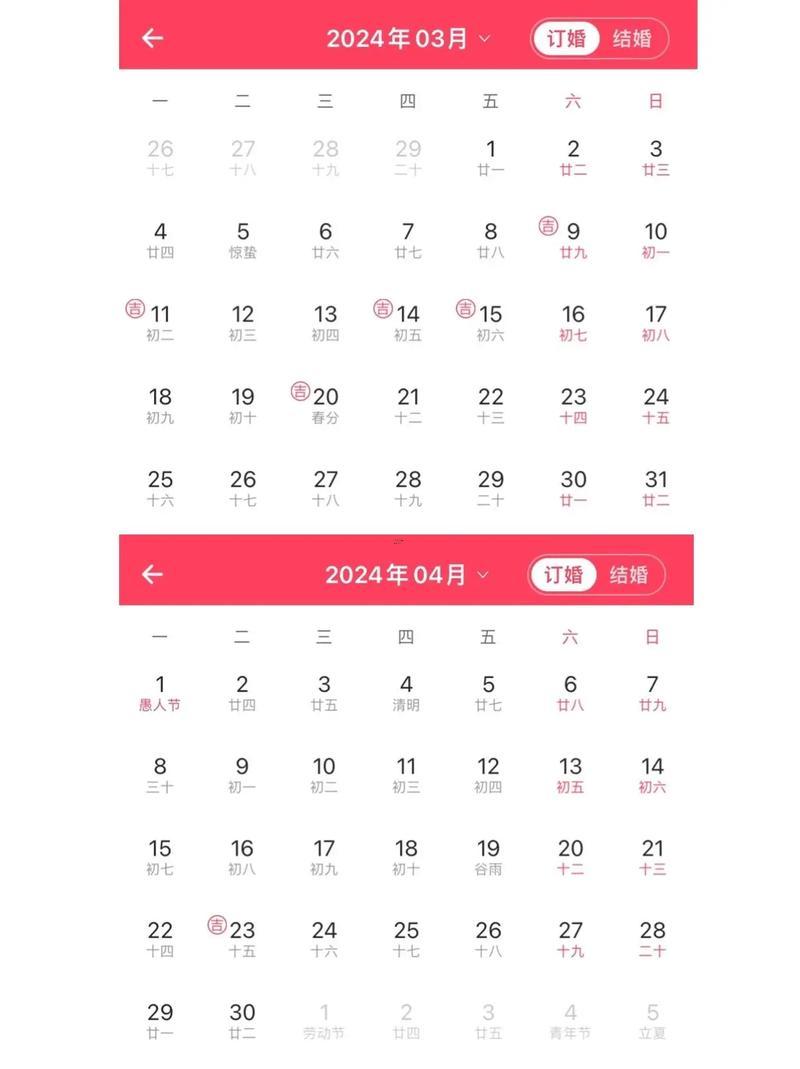 四月訂婚吉日2026