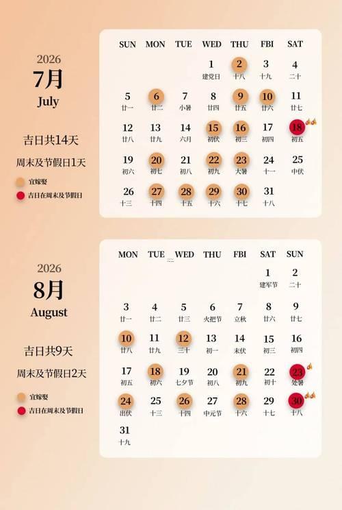 2026年8月剪指甲吉日